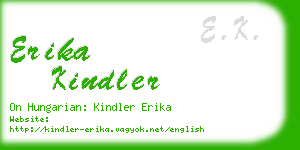 erika kindler business card